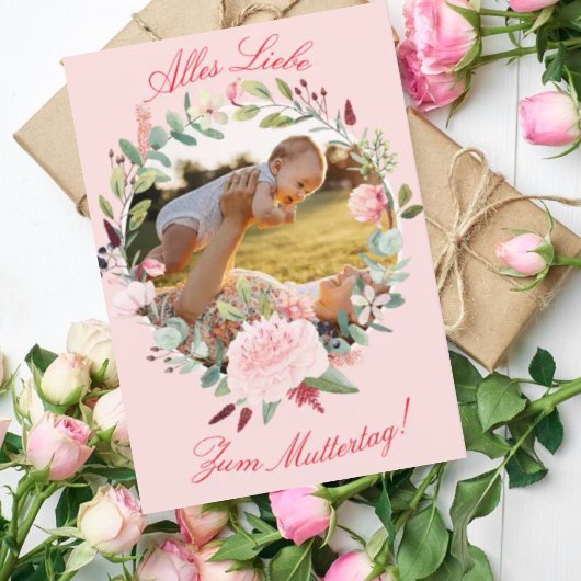 Alles Liebe voor Moederdag Foto Kaart
