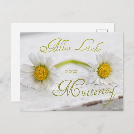 Alles Liebe zum Muttertag! Briefkaart (Voorkant / Achterkant)