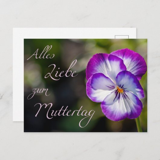 Alles Liebe zum Muttertag Briefkaart (Voorkant / Achterkant)