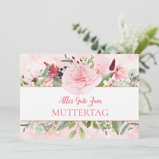 Alles Liebe Zum Muttertag Kaart (Staand voorkant)