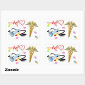 Alles medisch rechthoekige sticker (Vel)