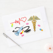Alles medisch rechthoekige sticker (Envelop)