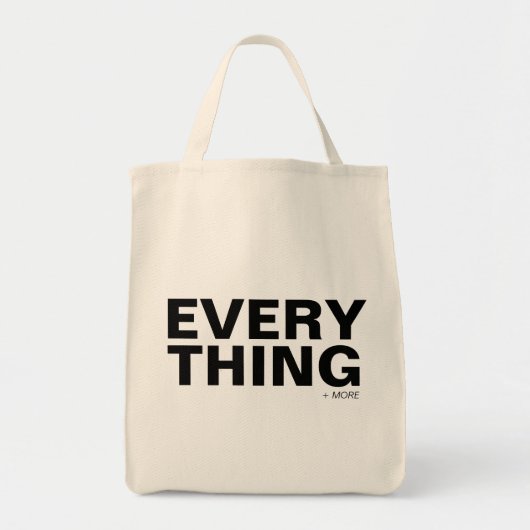 ALLES + MEER | Modern minimalistisch groot Tote Bag (Voorkant)