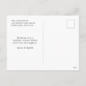 Alles met de hand is kalm, alles is helder groen feestdagenkaart (Achterkant)