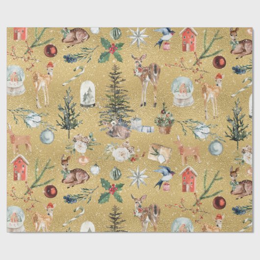 Alles met de kerstrimpel cadeaupapier (Vlak)