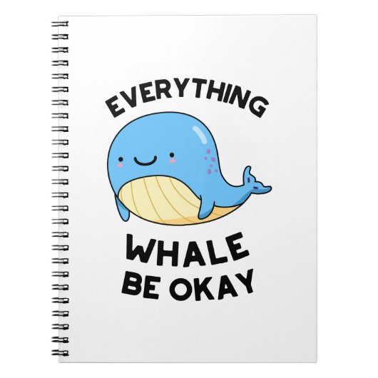 Alles met de Walvis Gaat Goed Grappige Walvis Woor Notitieboek (Voorkant)