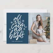 Alles met handschrift is kalm. Alles is een flinke Feestdagenkaart (Voorkant)