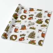 Alles met Kerstmis Cadeaupapier (Uitgerold)