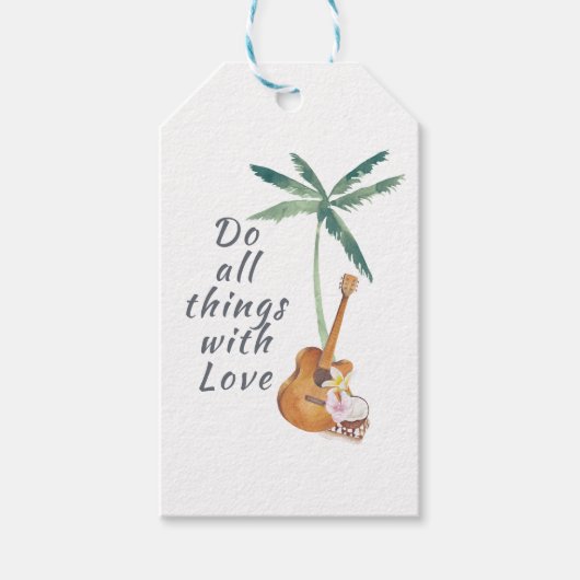 Alles met liefde Tropisch Cadeaulabel (Voorkant)