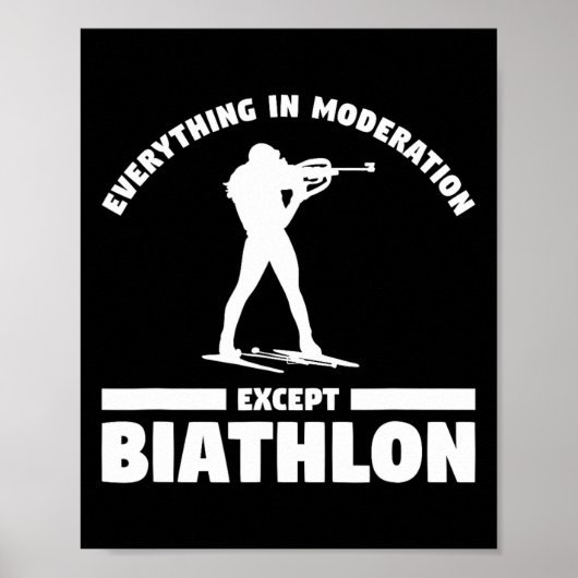 Alles met mate behalve biatlon biatleet poster (Voorkant)