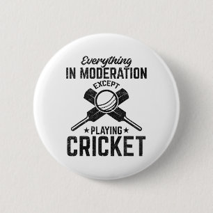 Alles Met Mate Behalve Cricket Spelen Ronde Button 5,7 Cm