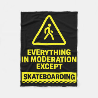 Alles Met Mate Behalve Skateboarden Sport Fleece Deken