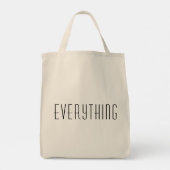 Alles Minimaal Zwart Chique Script Grappig Elegant Tote Bag (Achterkant)
