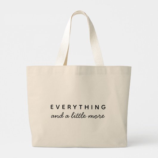 Alles | Modern minimalistisch stijlvol, eenvoudig Grote Tote Bag (Achterkant)