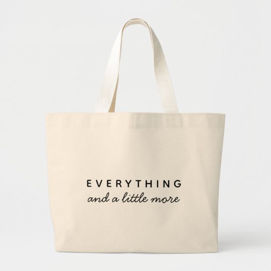 Alles | Modern minimalistisch stijlvol, eenvoudig Grote Tote Bag (Voorkant)