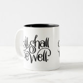 Alles moet een goede Mok van twee toonrichtingen z (Voorkant links)