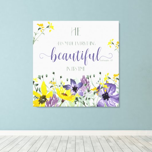 Alles mooi - ECC 3:11 Canvas Afdruk (Insitu (Houten vloer))