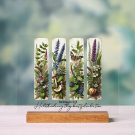 Alles mooi op Zijn tijd botanisch Acryl Bord