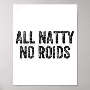 Alles Natuurlijk Geen Roids Gym Gewichtheffer Body Poster