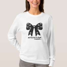 Alles netjes in stijl – Chic minimalistische strik T-shirt
