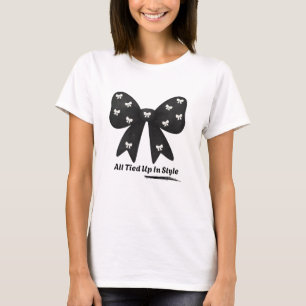 Alles netjes in stijl – Chic minimalistische strik T-shirt
