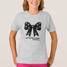 Alles netjes in stijl – Chic minimalistische strik T-shirt
