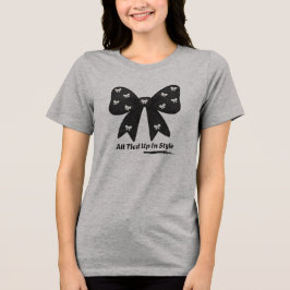 Alles netjes in stijl – Chic minimalistische strik Tri-Blend Shirt