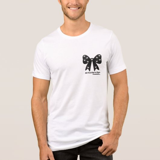 Alles netjes in stijl – Chic minimalistische strik Tri-Blend Shirt (Voorkant)