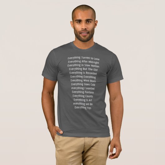 Alles / Niets shirt (Voorkant volledig)