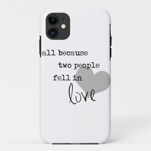 alles omdat twee mensen verliefd werden modern een Case-Mate iPhone case (Achterkant)
