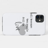 alles omdat twee mensen verliefd werden modern een Case-Mate iPhone case (Achterkant (horizontaal))