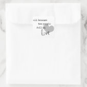 alles omdat twee mensen verliefd werden modern een vierkante sticker (Tas)
