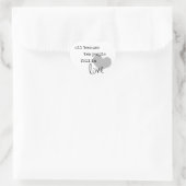 alles omdat twee mensen verliefd werden moderne si hart sticker (Tas)
