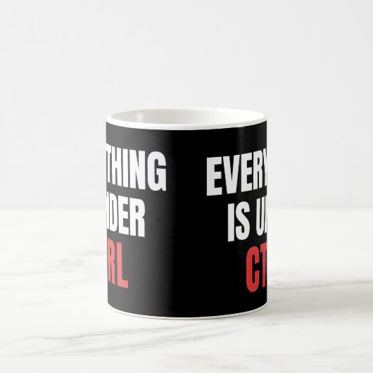 Alles onder CTRL, grappige codeerprogrammeur Koffiemok (Center)