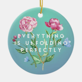 Alles ontvouwt zich perfect Keramische kerstbal Keramisch Ornament