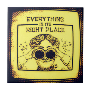 Alles op de juiste plaats - Retro Adventurer Tegeltje