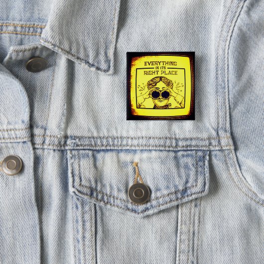 Alles op zijn plaats vierkante button 5,1 cm (In situ)