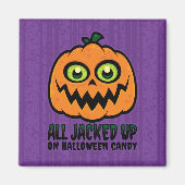 Alles opgejaagd op Halloween Snoep Jack-O'-Lantern Magneet (Voorkant)