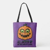 Alles opgejaagd op Halloween Snoep Jack-O'-Lantern Tote Bag (Achterkant)