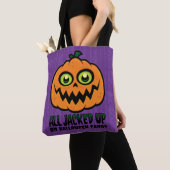 Alles opgejaagd op Halloween Snoep Jack-O'-Lantern Tote Bag (Dichtbij)
