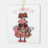 Alles opgesmukt - Grappige Bougie Kerstboom Keramisch Ornament (Links)