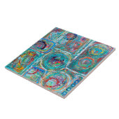 Alles opgewassen 6 x 6 keramische tapijten tegeltje (Zijkant)