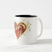 Alles over abstracte hartafdruk Two-Tone koffie mo Tweekleurige Koffiemok (Voorkant rechts)