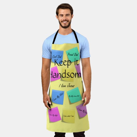 Alles over afdruk Apron Houd het handig Schort (Gedragen)