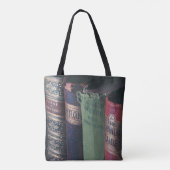 Alles-over-afdruk Canvas tas van bibliotheekboeken (Achterkant)