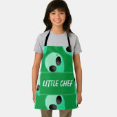 Alles over afdruk, groene buitenaardse kop schort (Insitu)