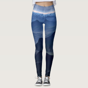 Alles-over-afdruk Leggings voor bergontwerp