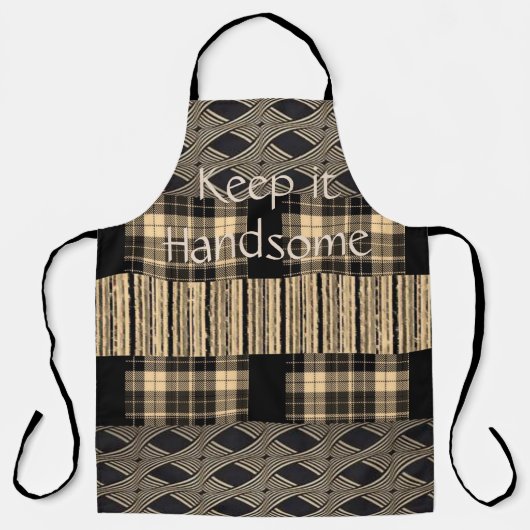 Alles over afdruk Schort Houd het handig, bruin st (Voorkant)