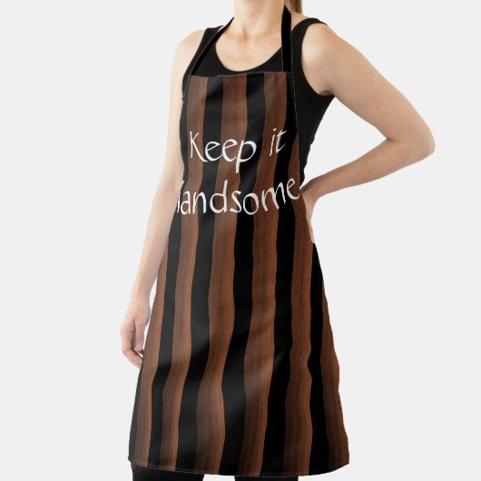 Alles over afdruk Schort Houd het handig, bruin st (Insitu)