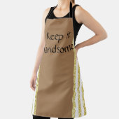 Alles over afdruk Schort Houd het handig Gold beig (Insitu)